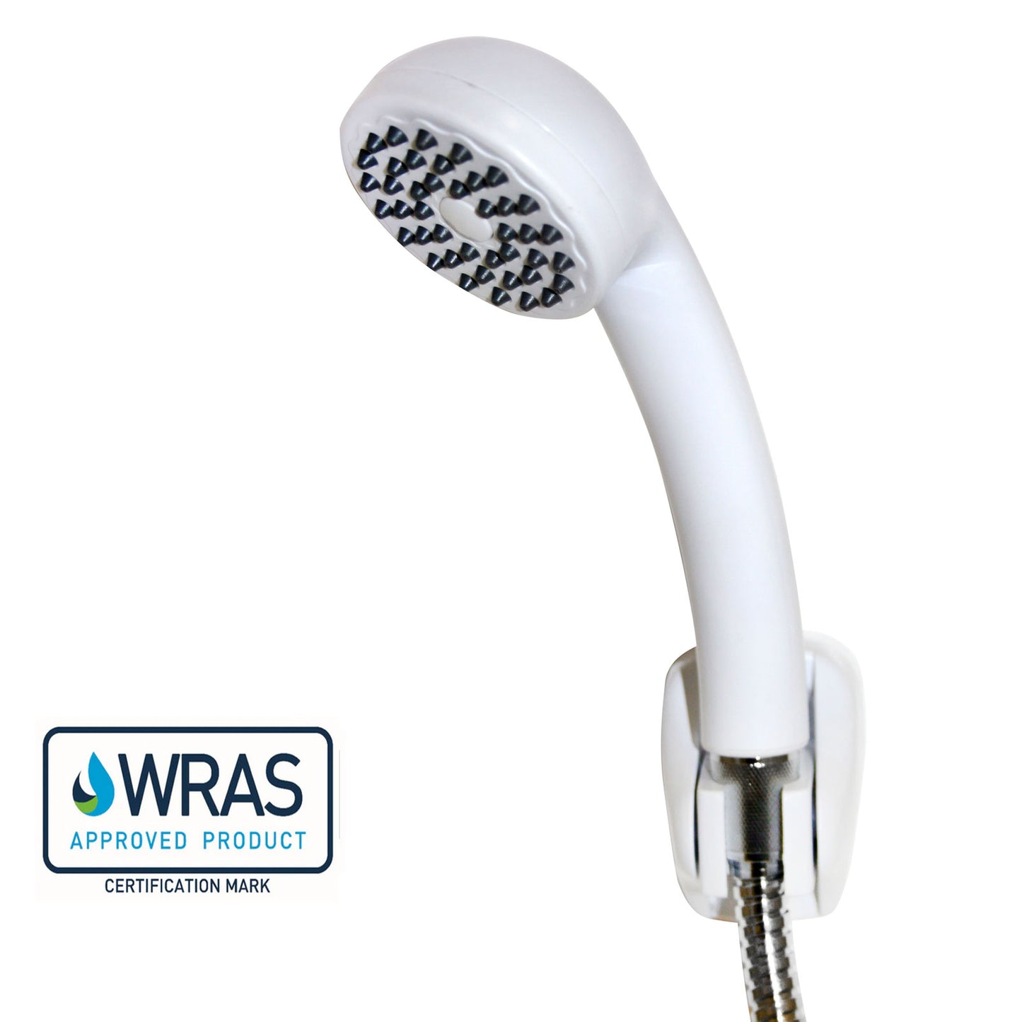 EuroShowers WRAS Approved EasySpray Shower Head, Hose and Wall Bracket Pack
