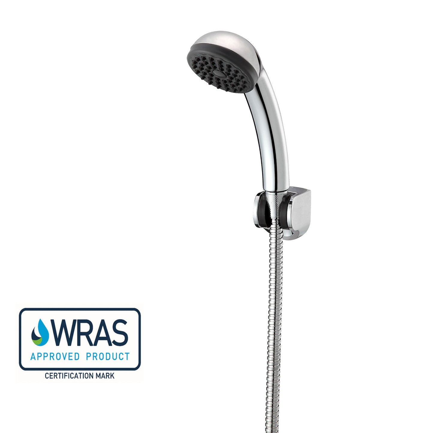 EuroShowers WRAS Approved EasySpray Shower Head, Hose and Wall Bracket Pack