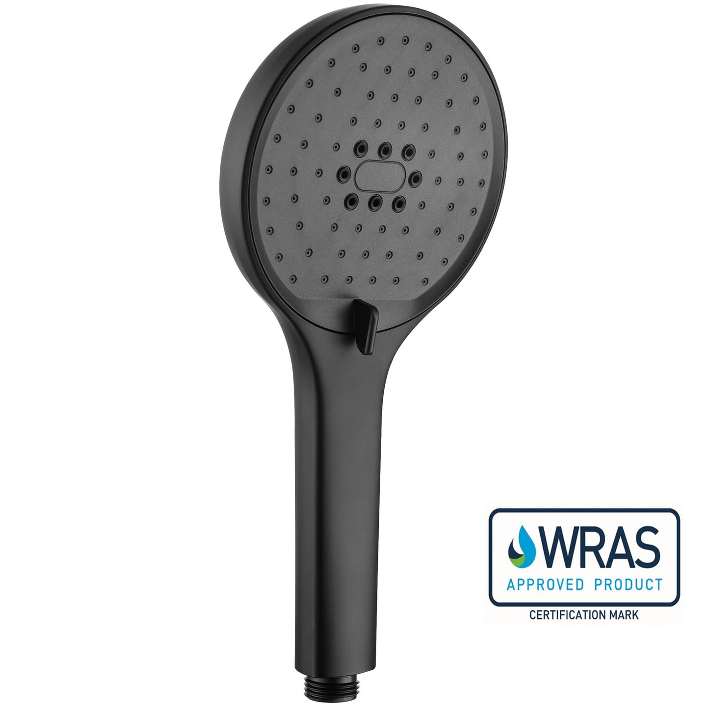 EuroShowers WRAS Approved Self Clean Multi Spray Shower Head - Black
