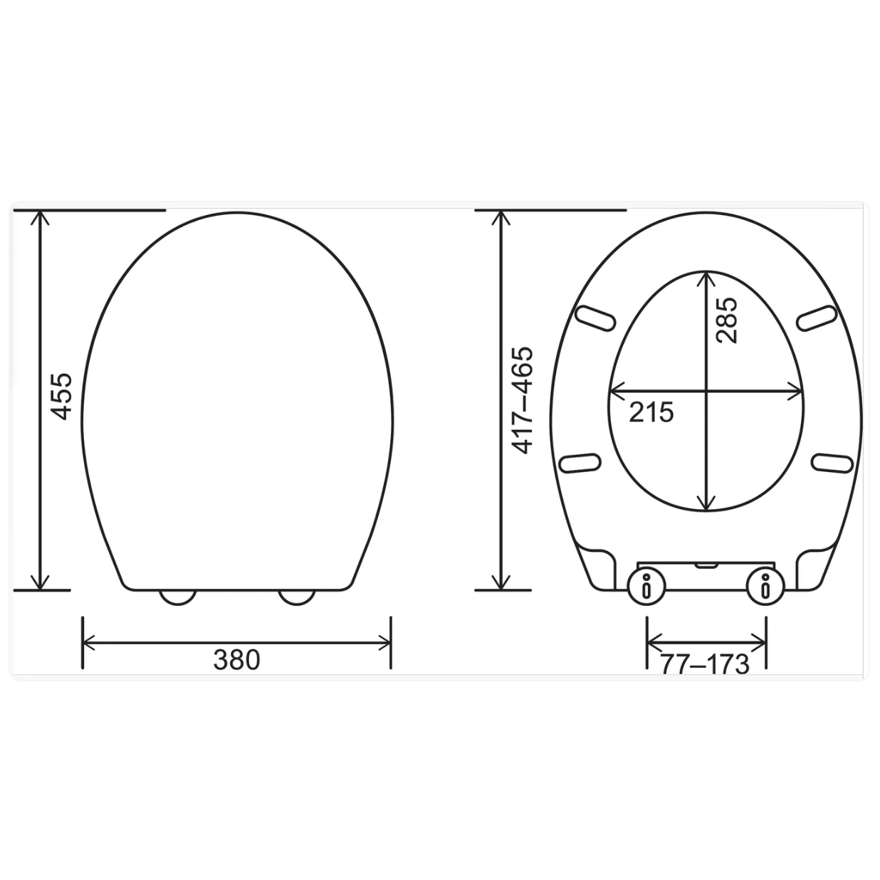 EuroShowers Simple Soft Close Toilet Seat