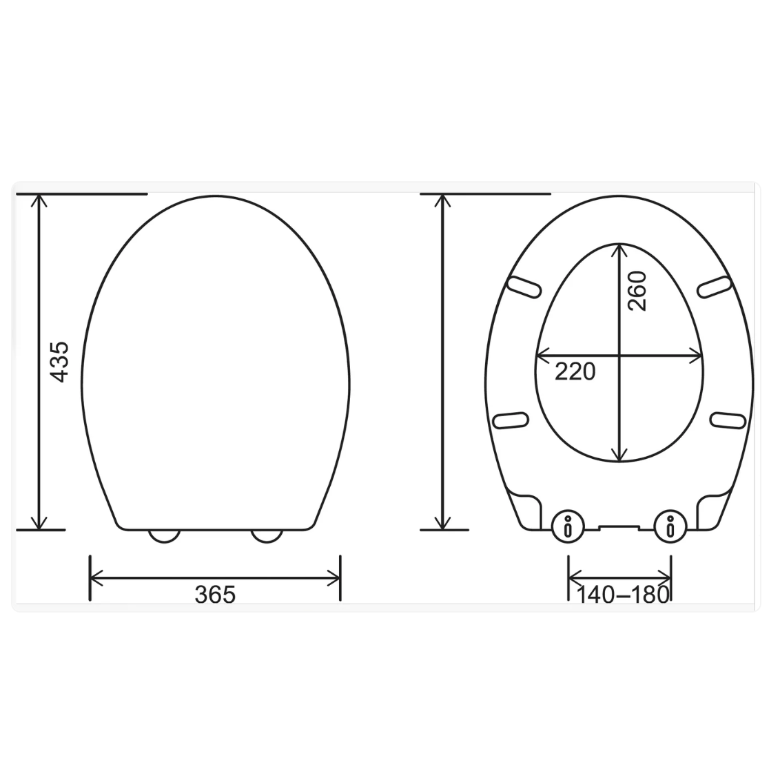 EuroShowers MDF Moulded White Value Toilet Seat