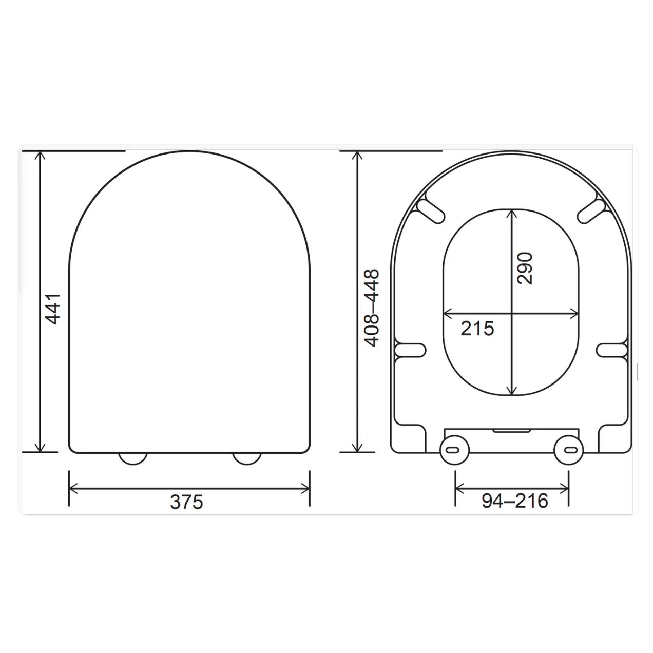 EuroShowers Rainbow D ONE Soft Close Toilet Seat