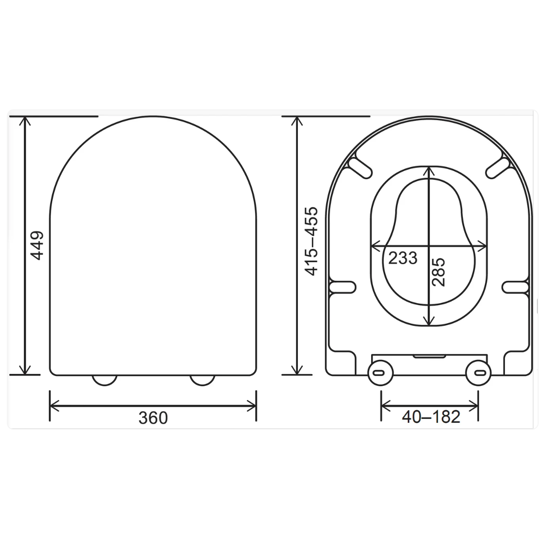 EuroShowers D Shape Potty Training Multi Toilet Seat (with Removable Child Seat)