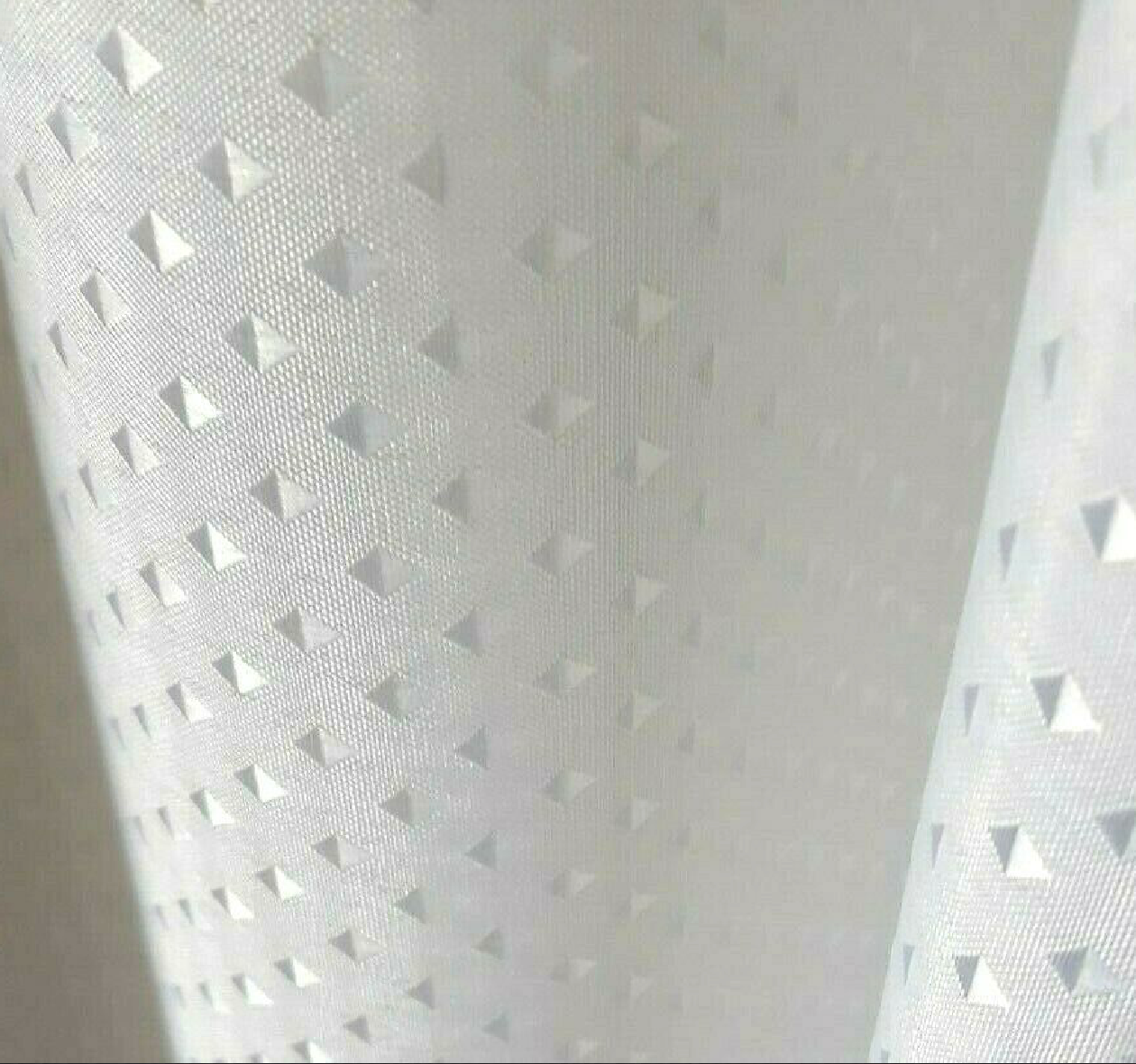 EuroShowers Diamond White Shower Curtain with Weighted Hem - ALL SIZES