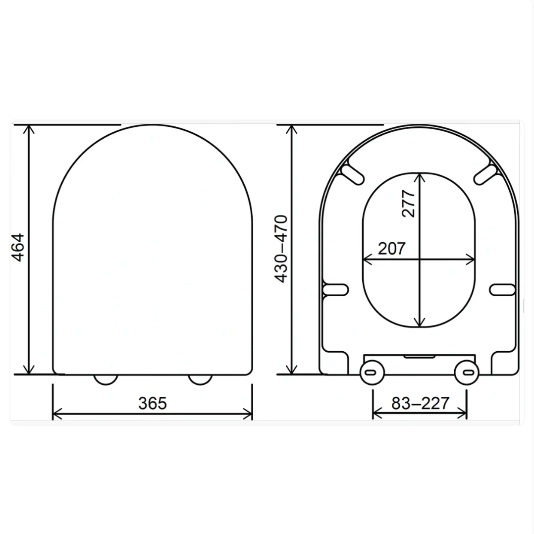 Dementia Friendly Rainbow Middle D STYLE Soft Close Toilet Seat