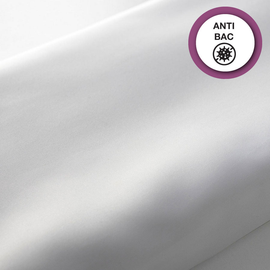 EuroShowers Anti Bacterial White Shower Curtains with Weighted Hem - ALL SIZES