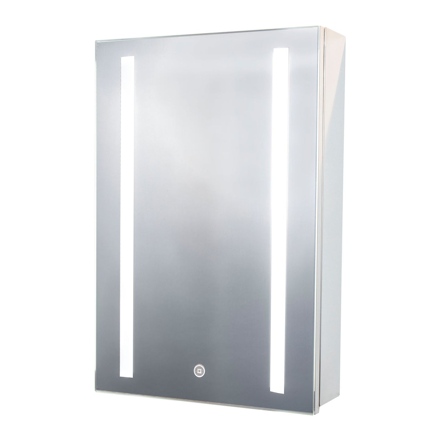EuroShowers Polished Stainless Steel Mirror LED Cabinet