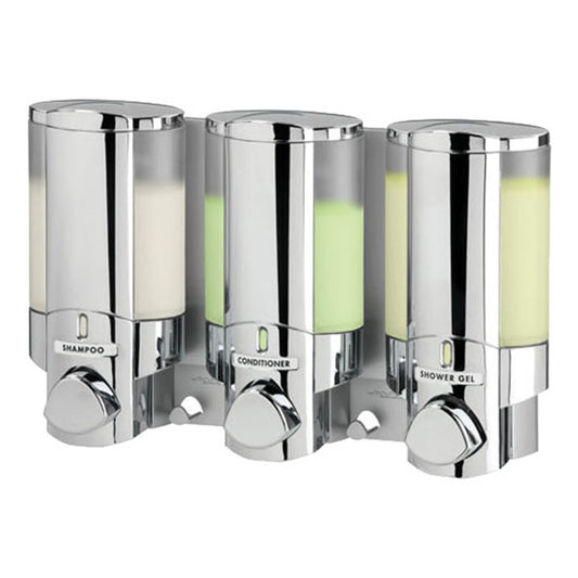 EuroShowers AVIVA Triple Chamber Wall Mounted Liquid Soap Gel Dispenser