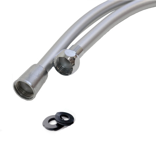 EuroShowers Easy Shower Hose (150cm) - 8mm Bore - Silver