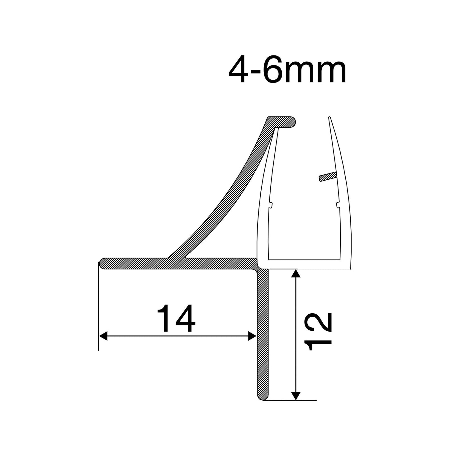 EuroShowers Shower Seal (6mm) - 49100