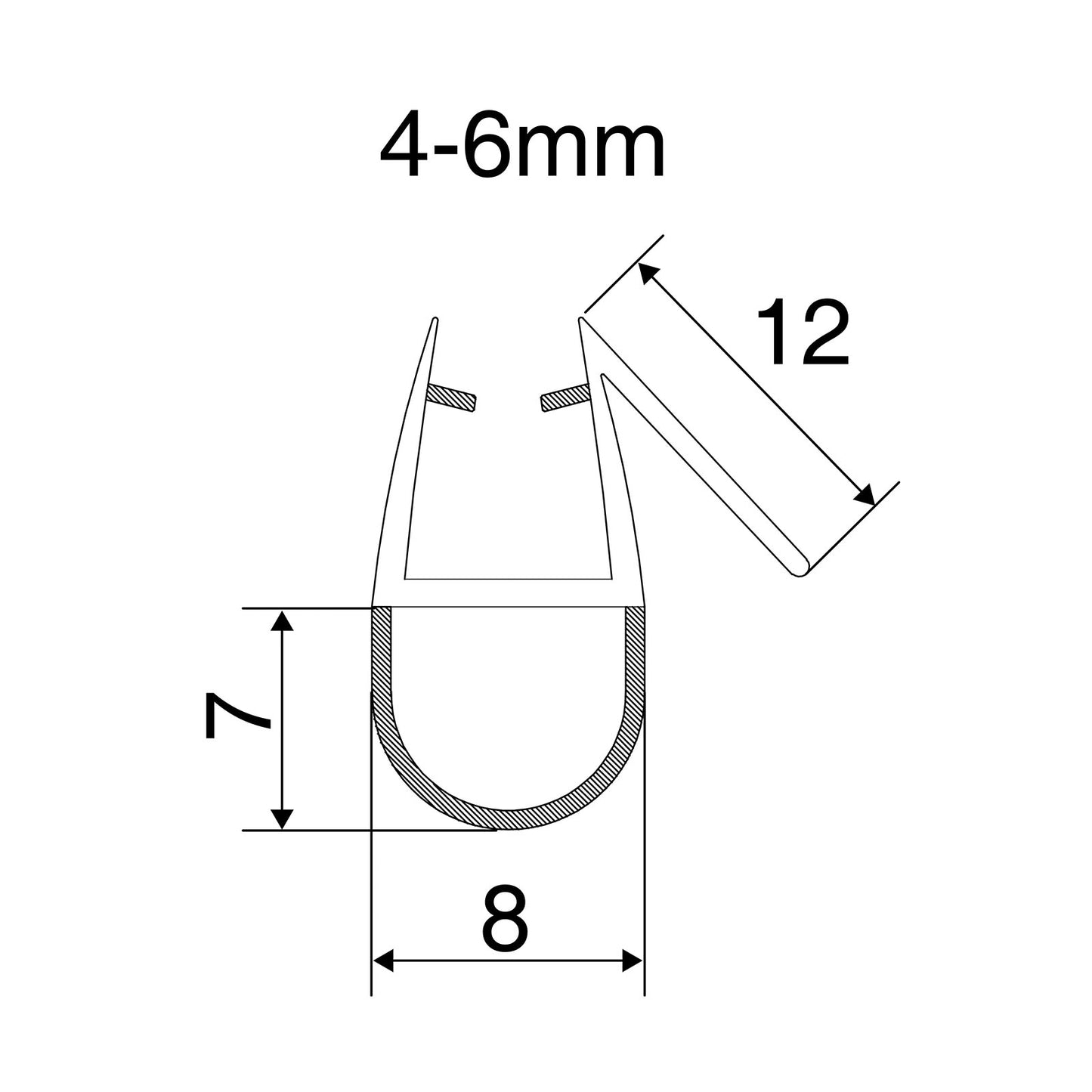 EuroShowers Shower Seal (6mm) - 49300