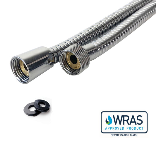 EuroShowers WRAS Approved SuperStretch 8mm Bore Shower Hose - 150cm to 200cm