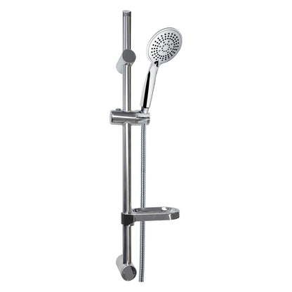 EuroShowers Silverjet Shower Head, Hose, Rail and Riser Shower Set