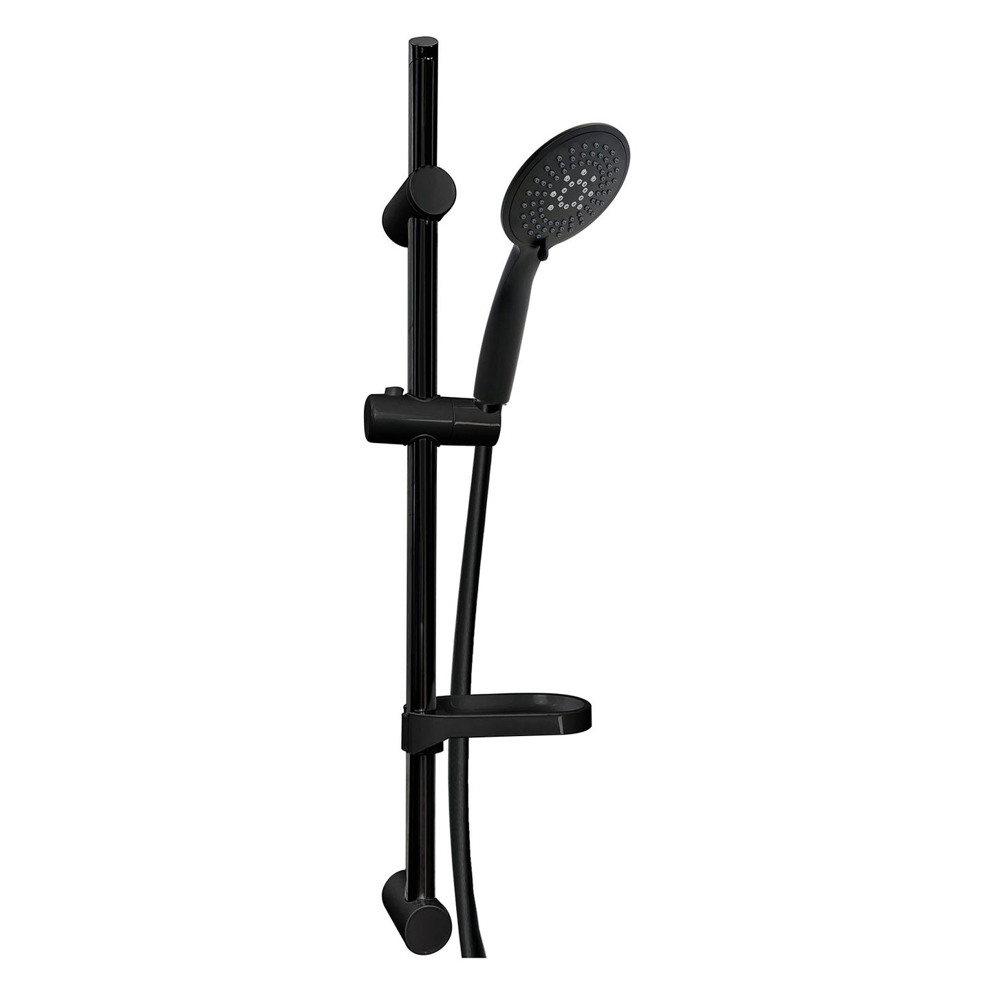 EuroShowers Silverjet Shower Head, Hose, Rail and Riser Shower Set