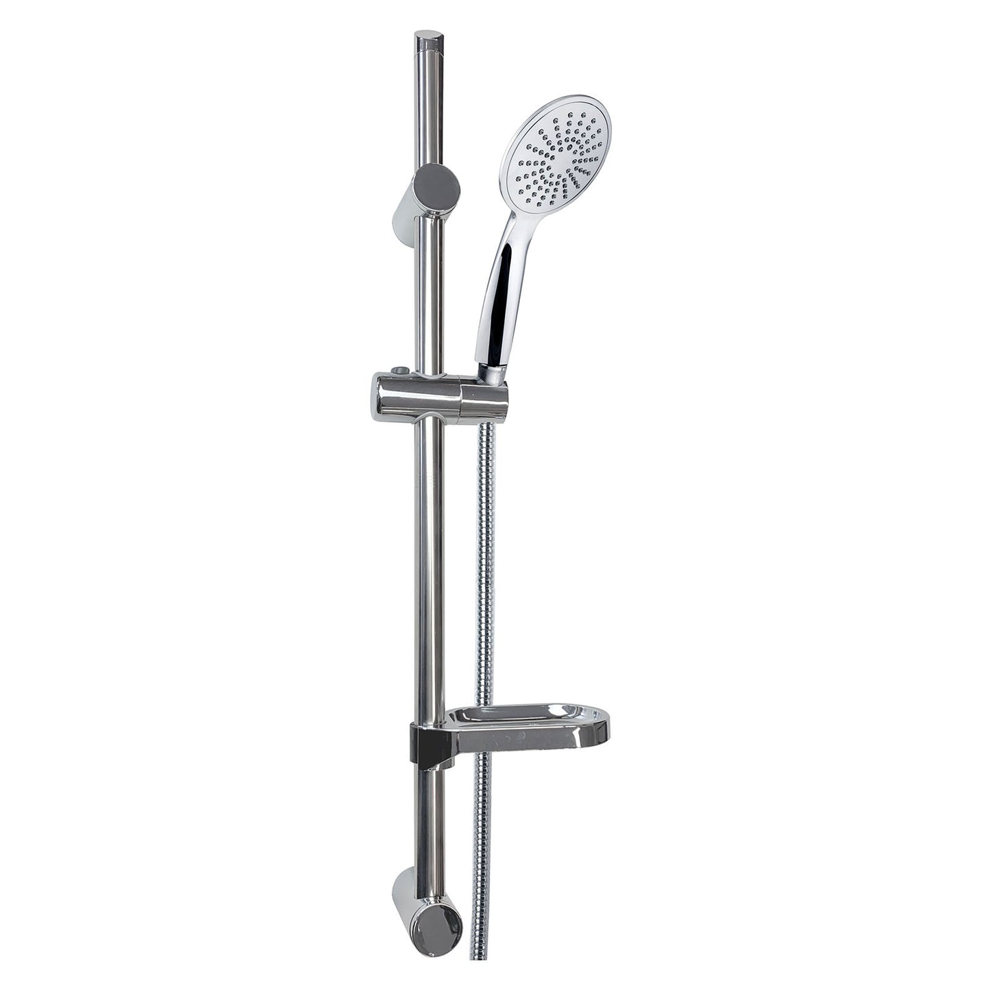 EuroShowers SilverSpray Shower Head, Hose, Rail and Riser Shower Set