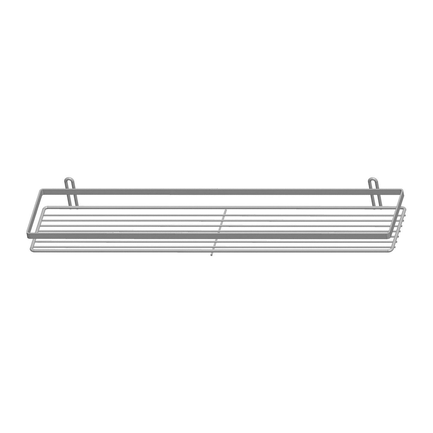 EuroShowers Stainless Steel Chrome Plated Long Shelf Rectangular Basket / Caddy