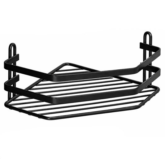 Euroshowers Black Corner Bathroom Wire Basket / Shower Caddy
