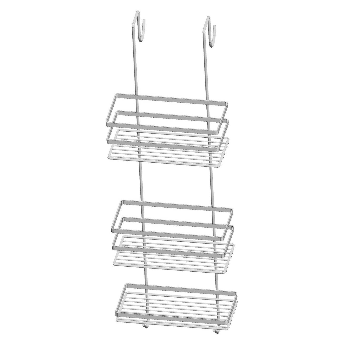 EuroShowers Stainless Steel Chrome Plated Over Door Shower Hanging Caddy
