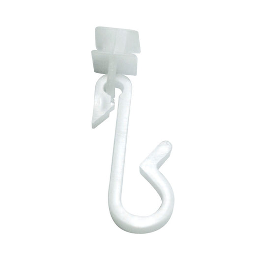 EuroShowers Shower Curtain Track Gliders with Hooks - 12 Pack