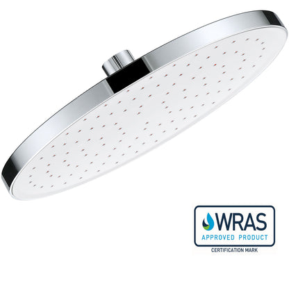 EuroShowers WRAS Approved Fixed Self Clean ROUND Rainfall Overhead Shower Head - Chrome