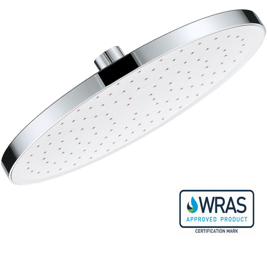 EuroShowers WRAS Approved Fixed Self Clean ROUND Rainfall Overhead Shower Head - Chrome