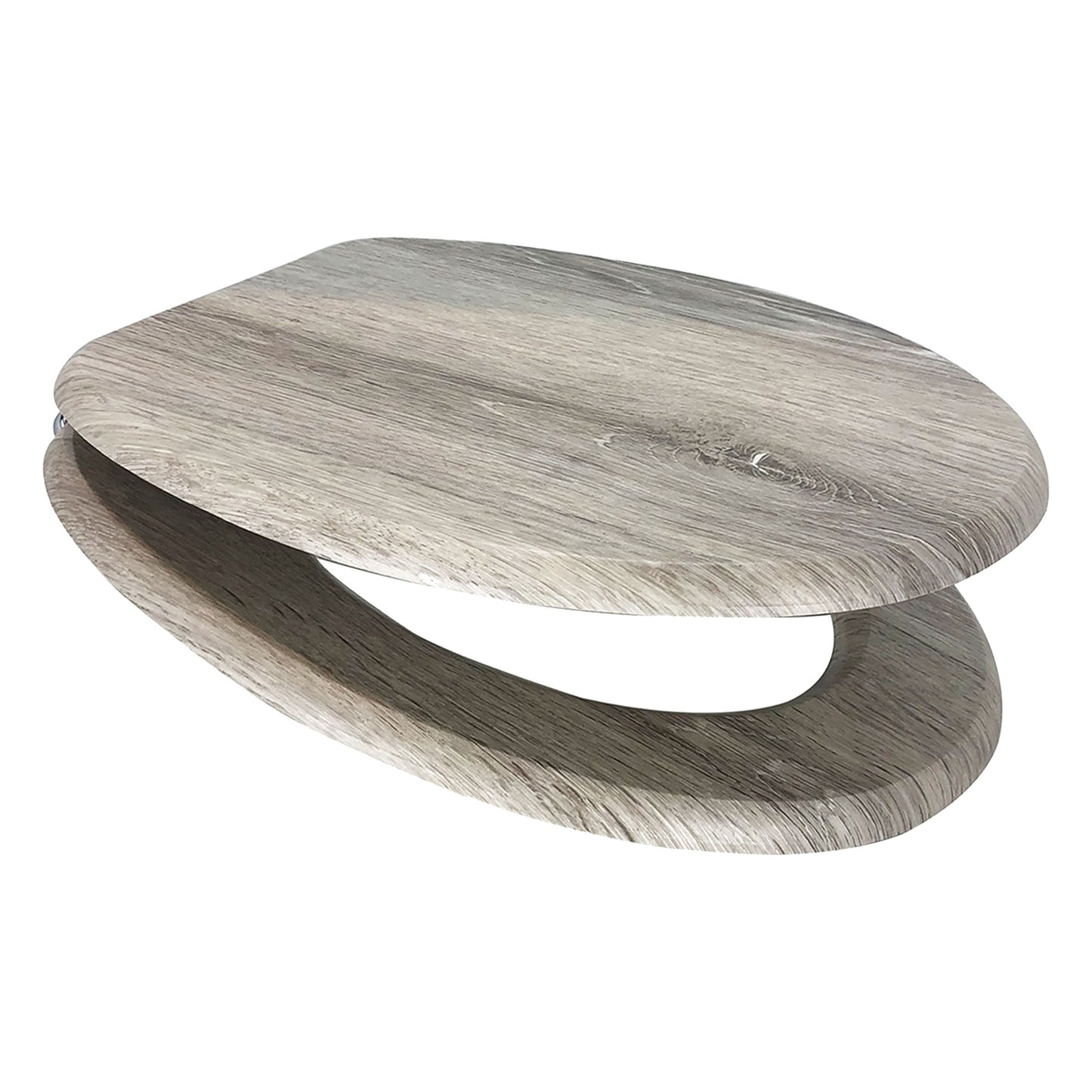 EuroShowers MDF Oval Wood Design Toilet Seat