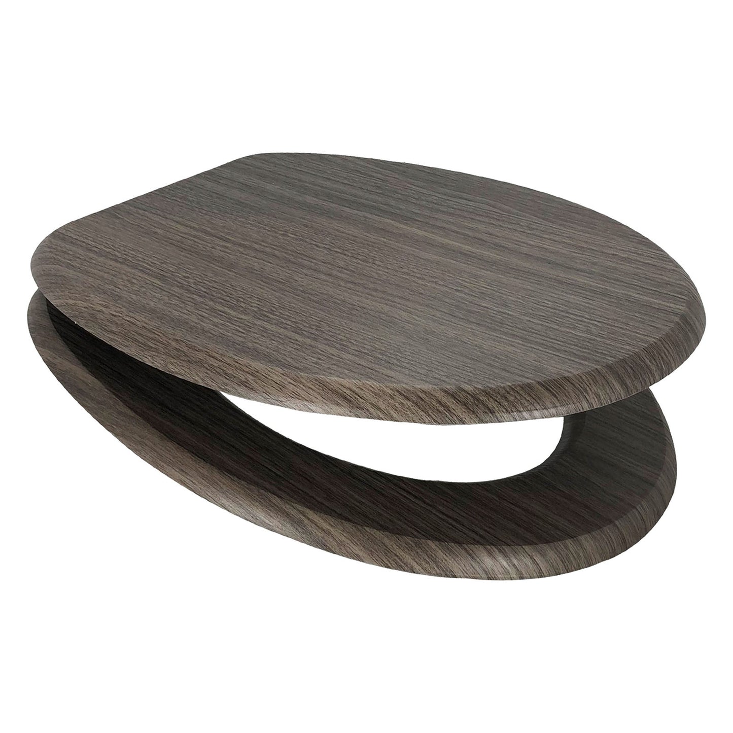 EuroShowers MDF Oval Wood Design Toilet Seat