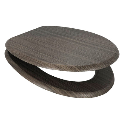 EuroShowers MDF Oval Wood Design Toilet Seat