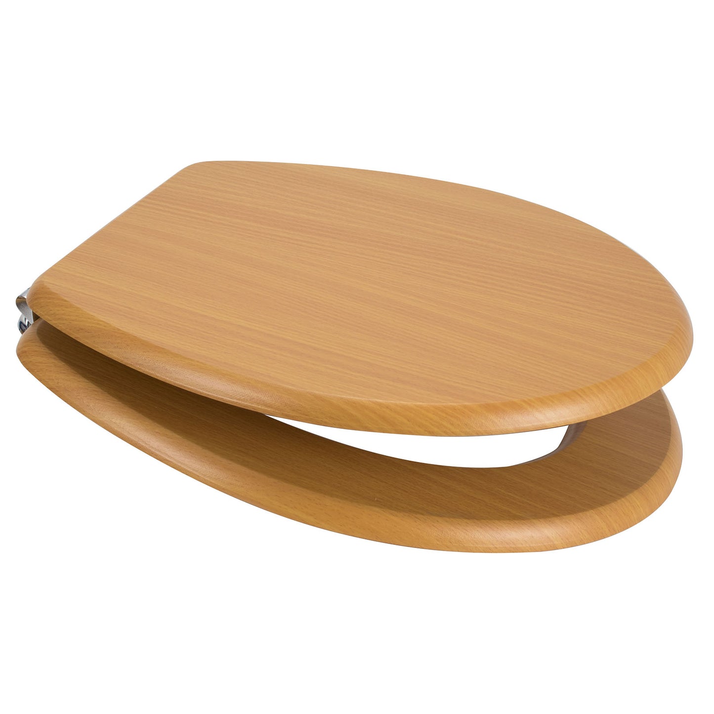 EuroShowers MDF Oval Wood Design Toilet Seat