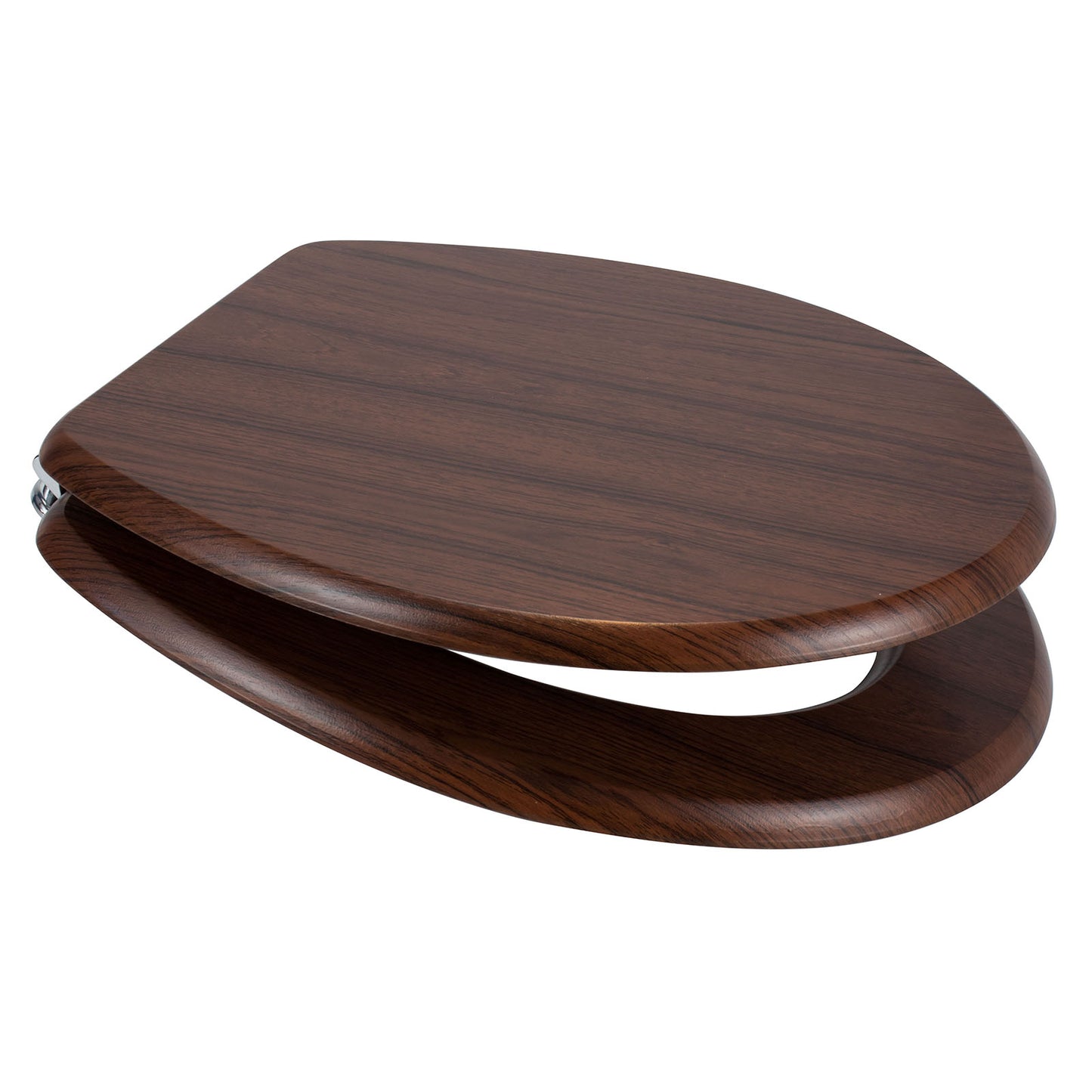 EuroShowers MDF Oval Wood Design Toilet Seat
