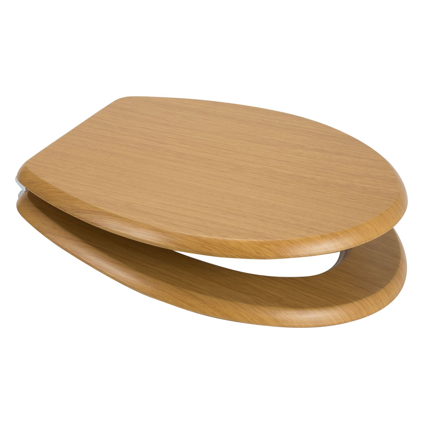 EuroShowers MDF Oval Wood Design Toilet Seat