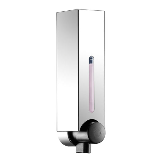 EuroShowers MINI CHIC SQUARE Wall Mounted Liquid Soap Gel Dispenser (Single) - Chrome