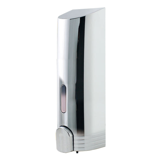 EuroShowers TALL ROUND Wall Mounted Liquid Soap Gel Dispenser (Single) - Chrome