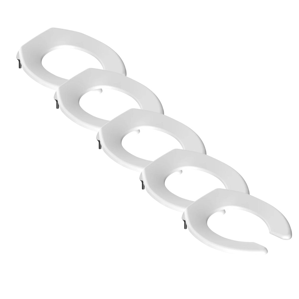 5 PACK EuroShowers Commercial Open Toilet Seat