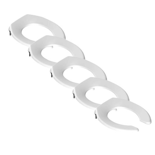 5 PACK EuroShowers Commercial Open Toilet Seat