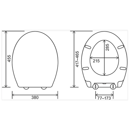 EuroShowers Simple Soft Close Toilet Seat