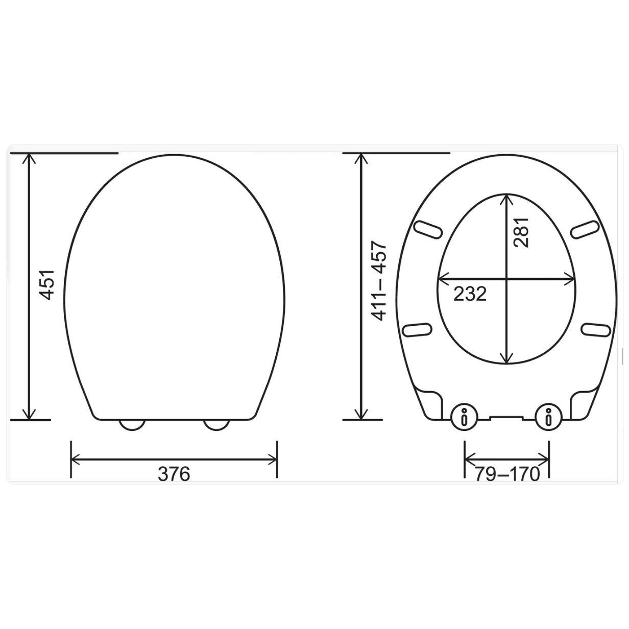 EuroShowers Opal ONE Anti-Bacterial Soft Close Toilet Seat