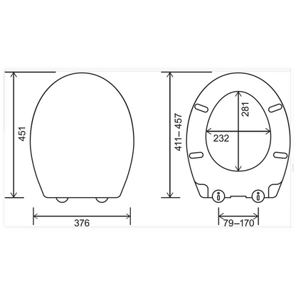 EuroShowers Opal ONE Anti-Bacterial Soft Close Toilet Seat
