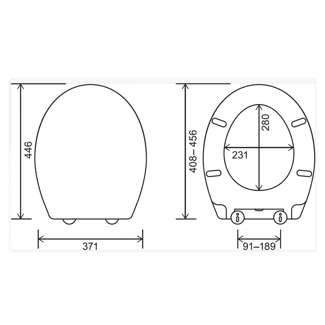 EuroShowers Varde ONE Soft Close Toilet Seat