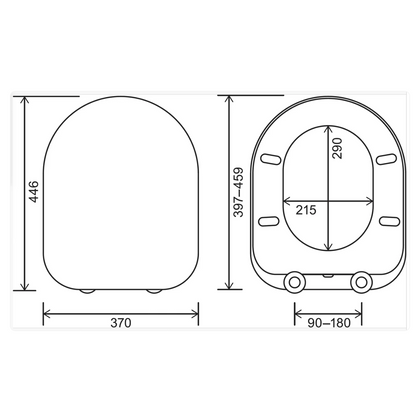 EuroShowers D ONE Soft Close Toilet Seat