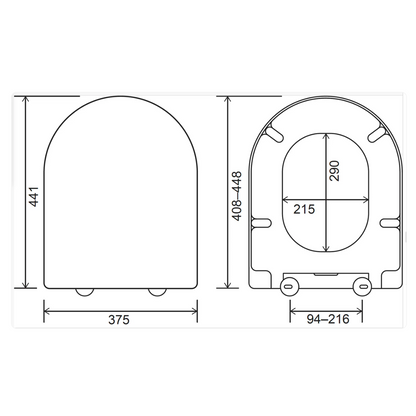 EuroShowers Rainbow D ONE Soft Close Toilet Seat