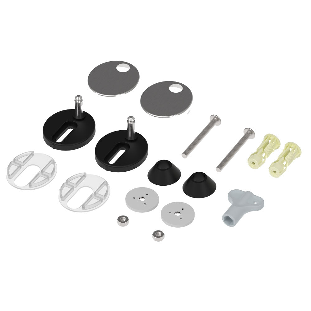 Toilet Seat Hinges - Toilet Seat Fittings / Fixing Kit - 8mm - SP19