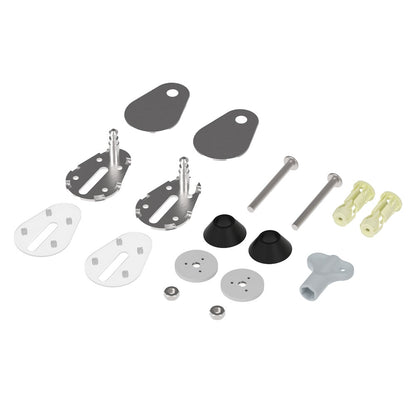 Toilet Seat Hinges - Teardrop Toilet Seat Fittings / Fixing Kit