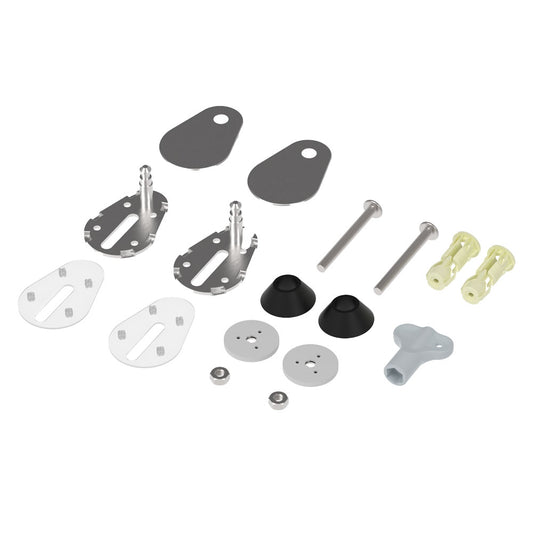 Toilet Seat Hinges - Teardrop Toilet Seat Fittings / Fixing Kit