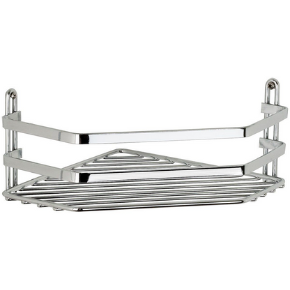 EuroShowers Stainless Steel Chrome Plated Single Corner Basket / Caddy