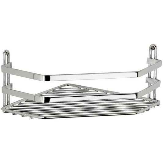 EuroShowers Stainless Steel Chrome Plated Single Corner Basket / Caddy
