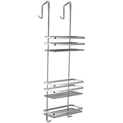 EuroShowers Stainless Steel Chrome Plated Over Door Shower Hanging Caddy