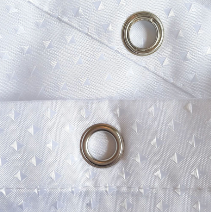 EuroShowers Diamond White Shower Curtain with Weighted Hem - ALL SIZES
