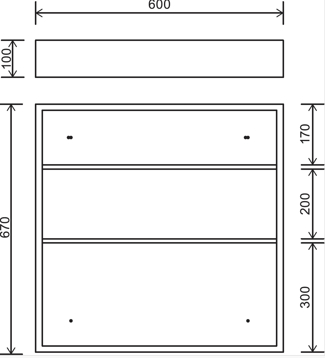 EuroShowers Wall Mounted Stainless Steel Mirrored Double Cabinet