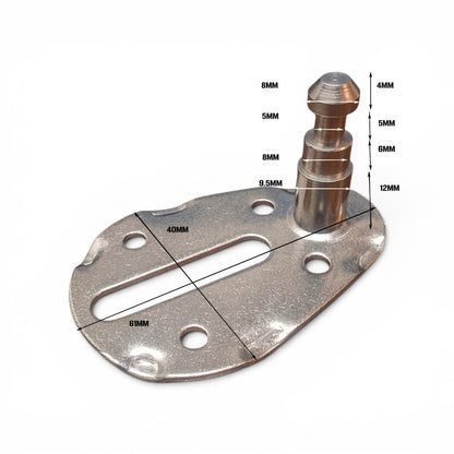 Toilet Seat Hinges - Teardrop Toilet Seat Fittings / Fixing Kit